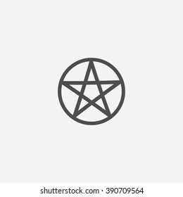line pentagram Icon