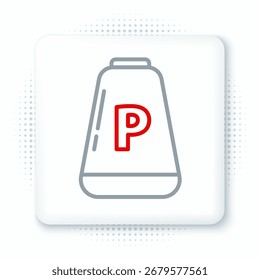 Ícone de Pimenta de linha isolado no fundo branco. Especiarias. Conceito de contorno colorido. Vetor