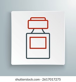 Line Perfume icon isolated on white background. Colorful outline concept. Vector
