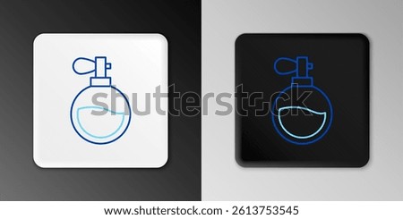 Line Perfume icon isolated on grey background. Colorful outline concept. Vector