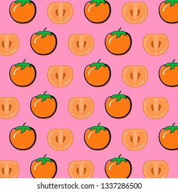 Line Persimmon Vector