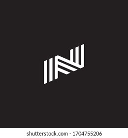 line perspective letter logo concept