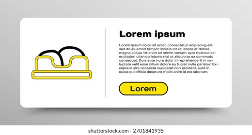 Línea Icono de cama para mascotas aislado sobre fondo blanco. Concepto de contorno colorido. Vector