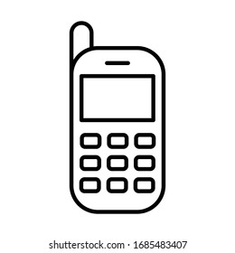 Line phone icon vector design, Phone symbol
