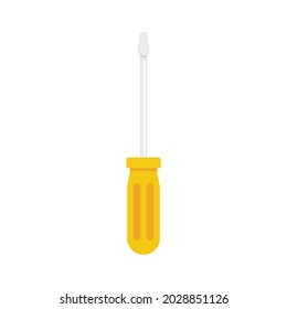 Line phone screwdriver icon. Flat illustration of line phone screwdriver vector icon isolated on white background