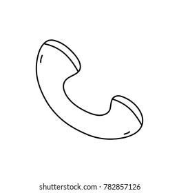 line phone sign to call mobile communication