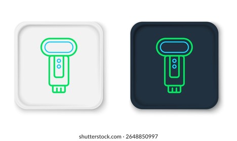 Line Photo camera flash icon isolated on white background. Colorful outline concept. Vector