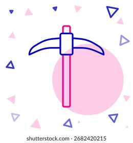 Icono de pico de línea aislado sobre fondo blanco. Concepto de contorno colorido. Vector