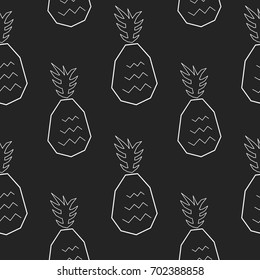 line pineapple pattern vector
