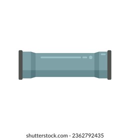 Line pipe icon flat vector. Metal tube. Drain system isolated