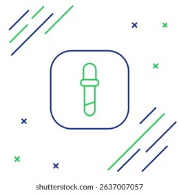 Line Pipette icon isolated on white background. Element of medical, chemistry lab equipment. Medicine symbol. Colorful outline concept. Vector