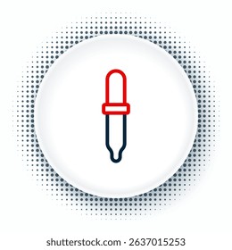 Line Pipette icon isolated on white background. Element of medical, chemistry lab equipment. Medicine symbol. Colorful outline concept. Vector