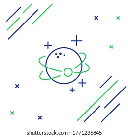 Line Planet icon isolated on white background. Colorful outline concept. Vector