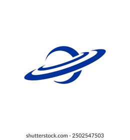 line planet two lines rings logo, galaxy, space unicorn