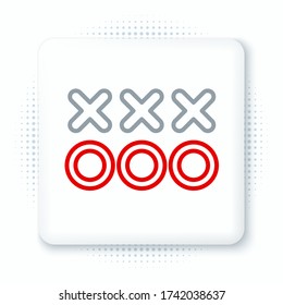Line Planning strategy concept icon isolated on white background. Soccer or american football cup formation and tactic. Colorful outline concept. Vector