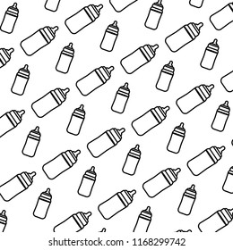 line plastic bottle feeding object background