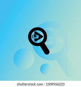 Line play button icon illustration isolated vector sign symbol.