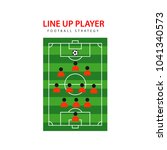 Line Up Player Vector Template Design