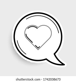 Line Playing card with heart symbol icon isolated on grey background. Casino gambling. Colorful outline concept. Vector