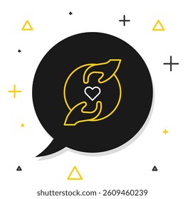 Line Pleasant relationship icon isolated on white background. Romantic relationship or pleasant meeting concept. Colorful outline concept. Vector