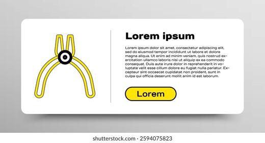 Line Pliers tool icon isolated on white background. Pliers work industry mechanical plumbing tool. Colorful outline concept. Vector