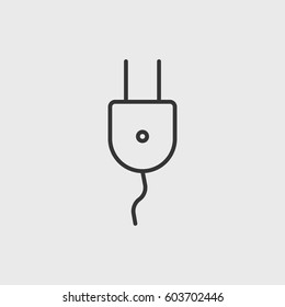 Line Plug icon illustration isolated vector sign symbol