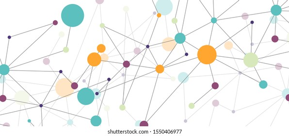 Line points connections geometric abstract background for wallpaper, banner, background, card and landing page