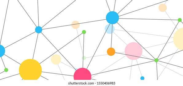 Line points connections geometric abstract background for wallpaper, banner, background, card and landing page