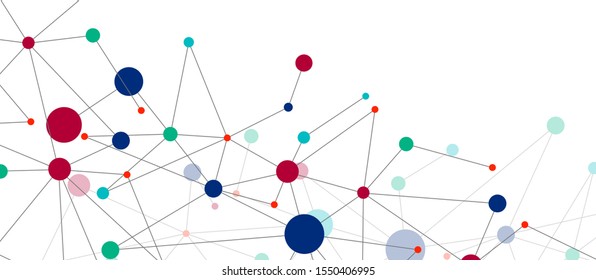 Line points connections geometric abstract background for wallpaper, banner, background, card and landing page