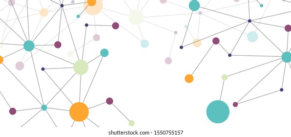 Line points connections geometric abstract background for wallpaper, banner, background, card and landing page