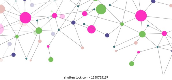 Line points connections geometric abstract background for wallpaper, banner, background, card and landing page