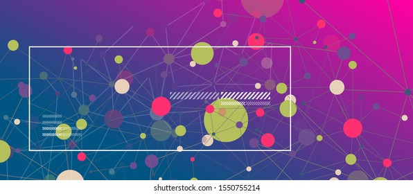 Line points connections geometric abstract background for wallpaper, banner, background, card and landing page
