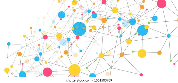 Line points connections geometric abstract background for wallpaper, banner, background, card and landing page