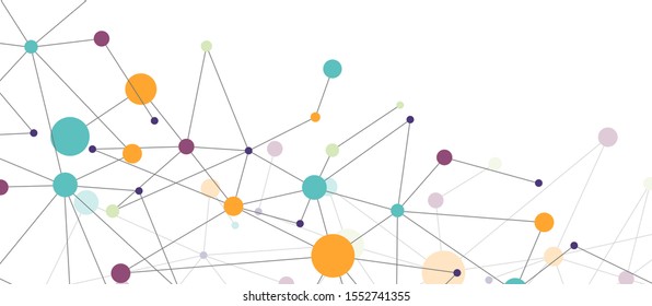 Line points connections geometric abstract background for wallpaper, banner, background, card and landing page