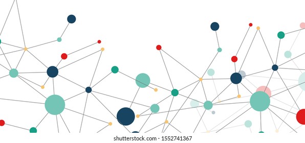 Line points connections geometric abstract background for wallpaper, banner, background, card and landing page