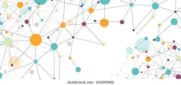 Line points connections geometric abstract background for wallpaper, banner, background, card and landing page