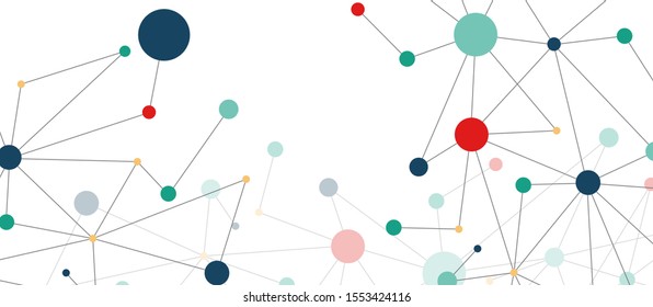 Line points connections geometric abstract background for wallpaper, banner, background, card and landing page