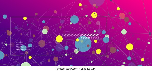 Line points connections geometric abstract background for wallpaper, banner, background, card and landing page