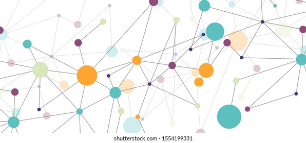 Line points connections geometric abstract background for wallpaper, banner, background, card and landing page