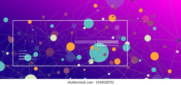 Puntos de línea conexiones fondo abstracto geométrico para papel de pared, banner, fondo, tarjeta y página de inicio