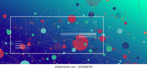 Line points connections geometric abstract background for wallpaper, banner, background, card and landing page