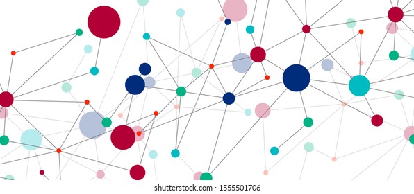 Line points connections geometric abstract background for wallpaper, banner, background, card and landing page