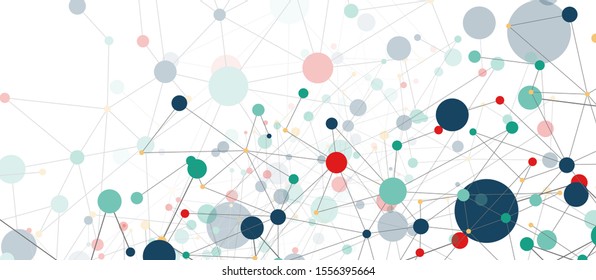 Line points connections geometric abstract background for wallpaper, banner, background, card and landing page