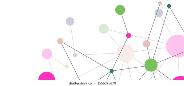 Line points connections geometric abstract background for wallpaper, banner, background, card and landing page