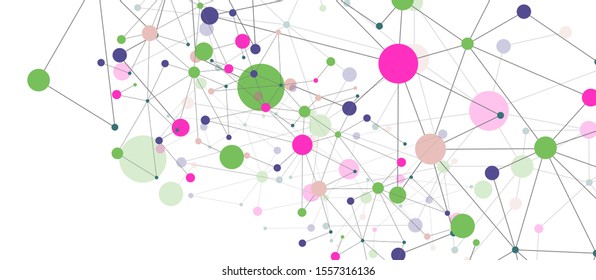 Line points connections geometric abstract background for wallpaper, banner, background, card and landing page