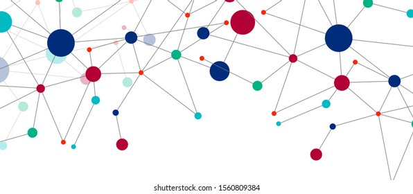 Line points connections geometric abstract background for wallpaper, banner, background, card and landing page