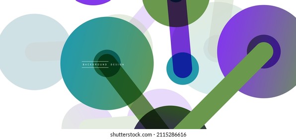 La línea apunta a conexiones de fondo abstracto geométrico. Círculos conectados por líneas. Plantilla de negocios de moda para tecno para papel de pared, banner, fondo o aterrizaje