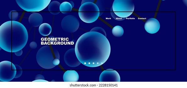 Line points connections geometric abstract background