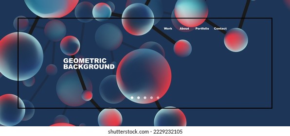 Line points connections geometric abstract background