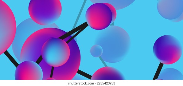 Line points connections geometric abstract background
